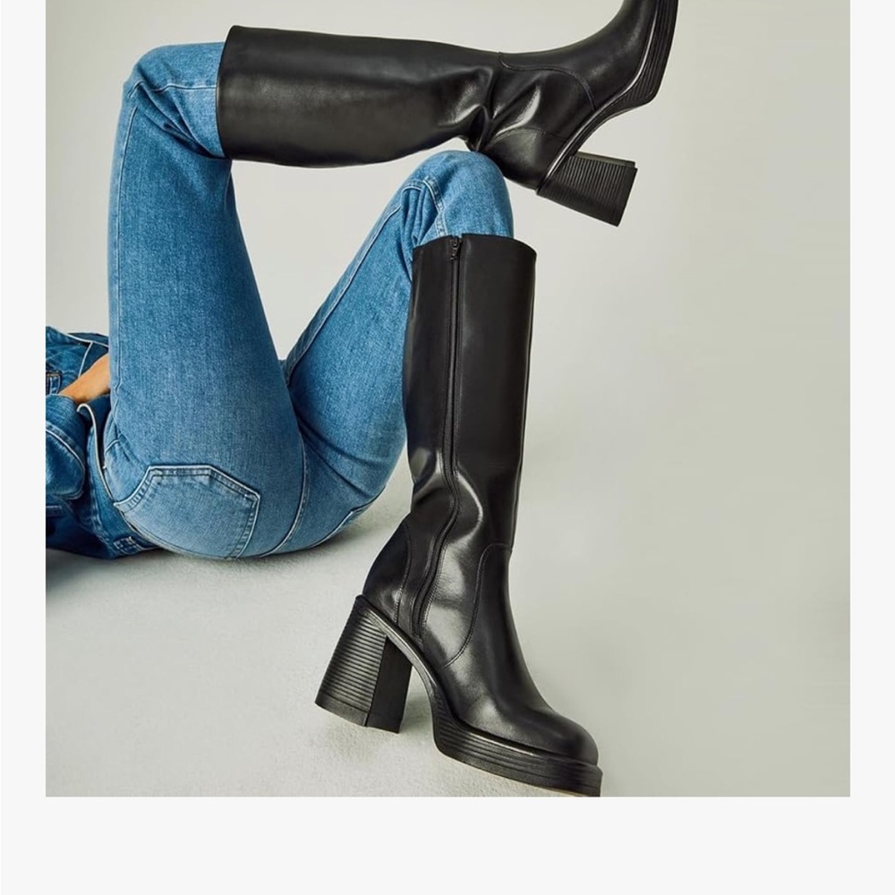 Elegant Black Heeled Boots